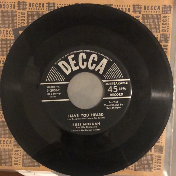 Russ Morgan Tell Me Your Mine Vinyl 45 Record - Picture 4 of 5